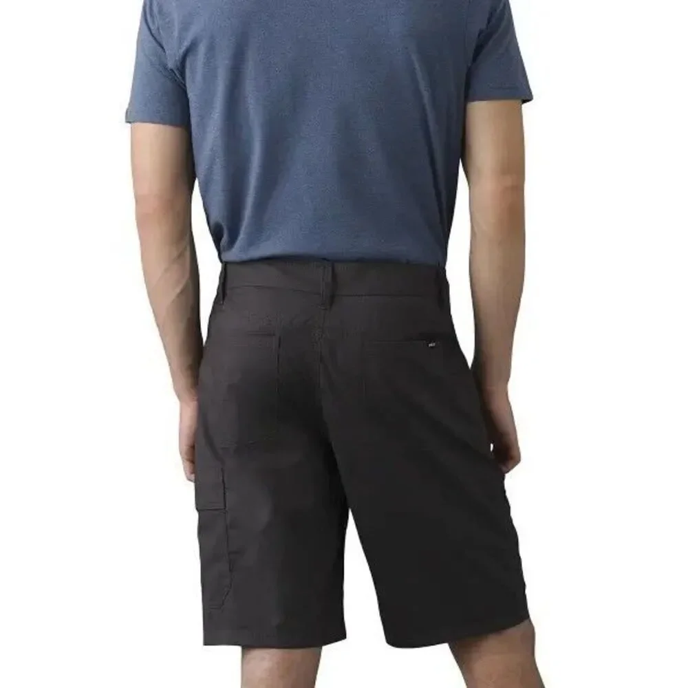 prAna Double Peak Shorts Mens 33 Charcoal Gray 8in Hiking Cargo Outdoor